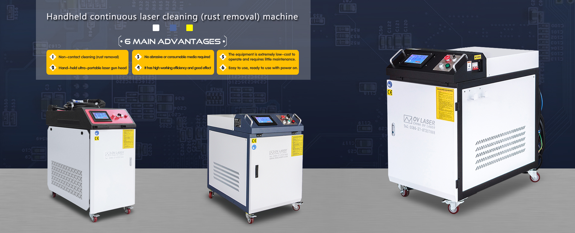 Low power laser cleaning machine