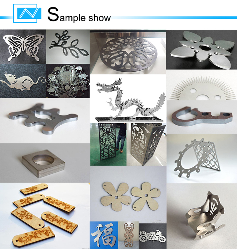 Fiber Laser Cutting Machine for Metal SS MS 200W 300W 500W 800W 1000W 2000W