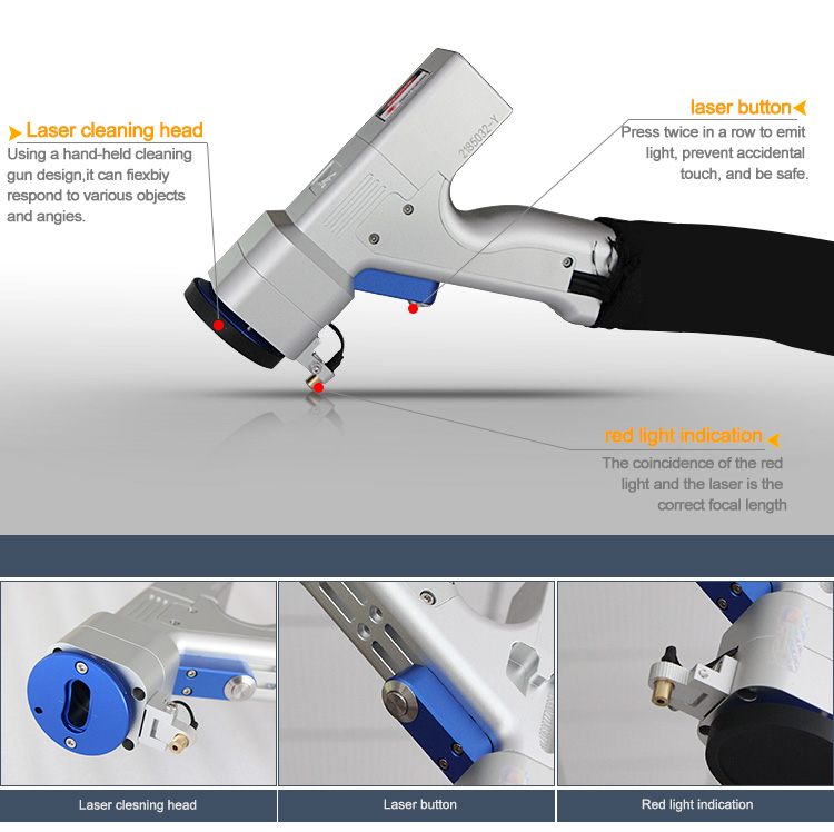 1500W laser derusting machine continuous handheld continuous laser derusting machine for rust remove