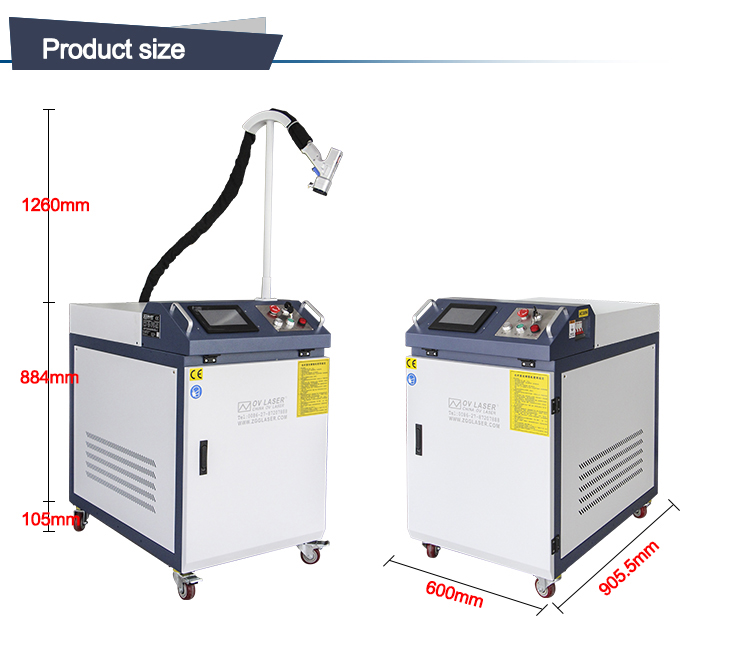 1500W laser derusting machine continuous handheld continuous laser derusting machine for rust remove