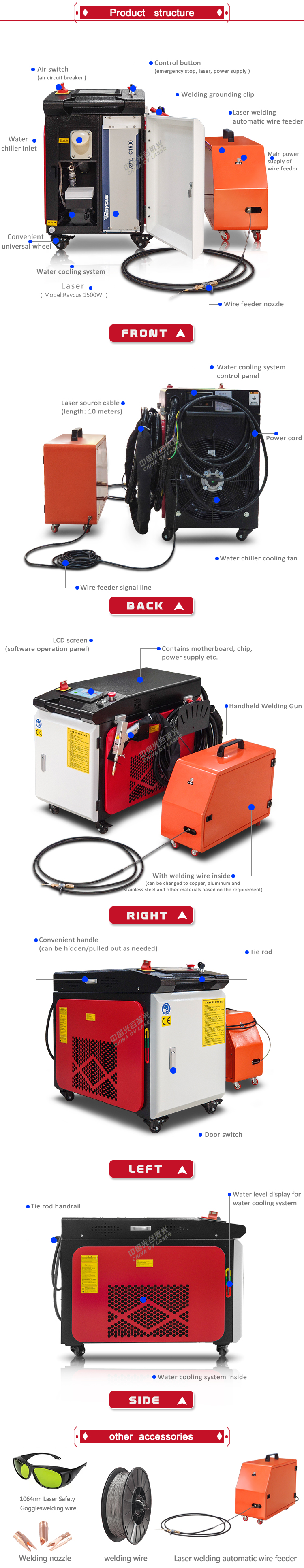 Fiber 1500w Handheld Laser Welding Machine Continuous Welding Machine Metal Tube Stainless Steel PipeFiber 1500w Handheld Laser Welding Machine Continuous Welding Machine Metal Tube Stainless Steel Pipe