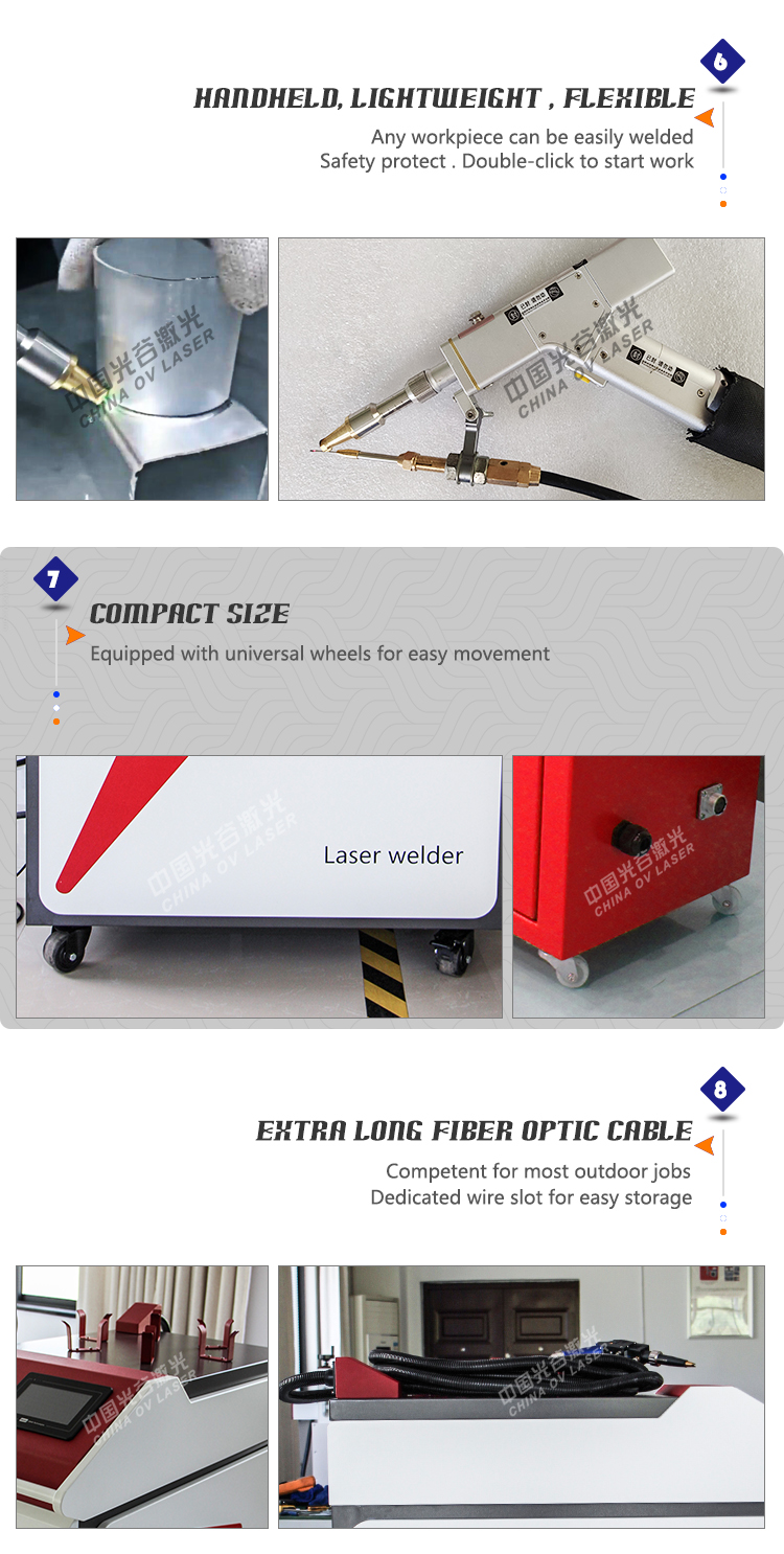 Portable Manual 1500W Handheld Continuous Fiber Laser Welding Machine 1.5KW 2KW Copper Brass Handheld Laser Welder price