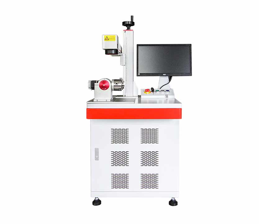 JPT / IPG / Raycus Fiber Metal Laser Marking Machine with Rotary Fixture 50mm 69mm 80mm 100mm 120mm 160mm 200mm 300mm 