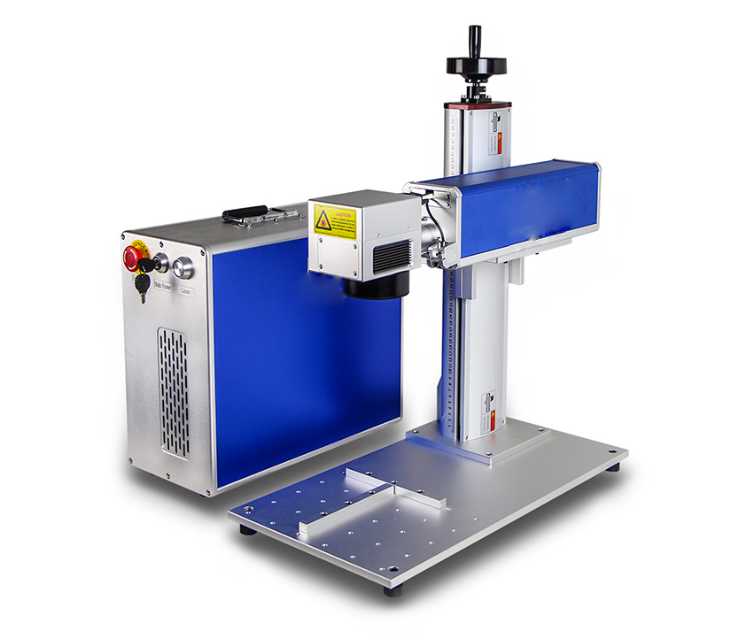 20w 30w 50w QR code printing laser marking machine for metal plastic ABS seal PP fiber  laser marking machine